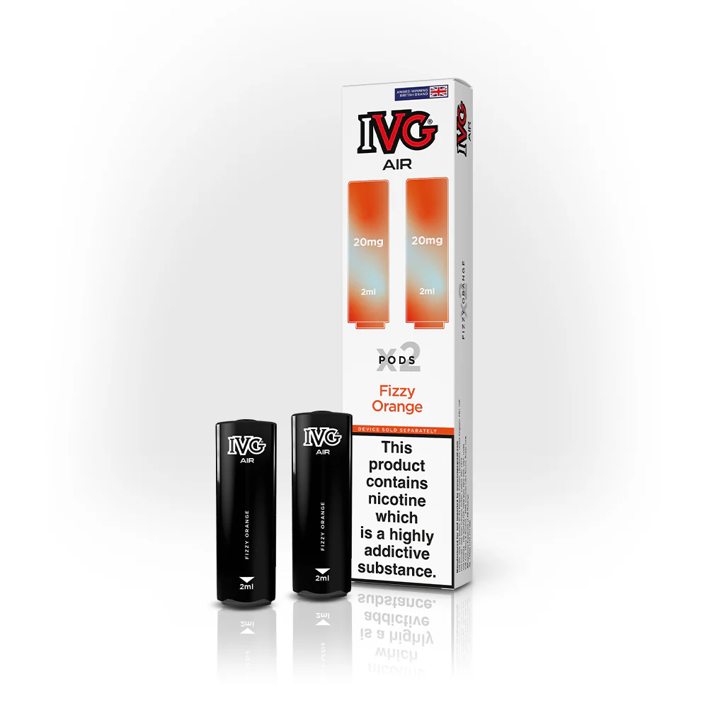  Fizzy Orange IVG Air Prefilled Disposable Vape Pods 20mg 